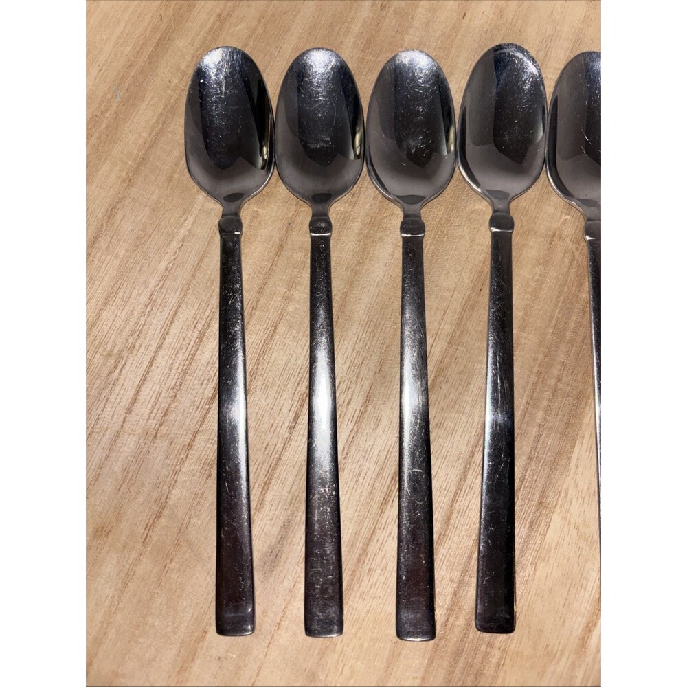 Oneida Chefs Table Stainless Flatware Place Spoons Dinner Set Of 6 18/0 - Picture 3 of 5